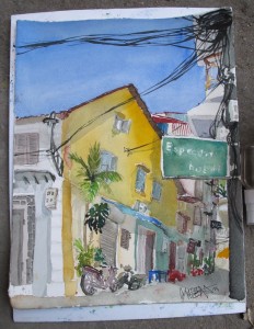 gemalt - Old Quarter Hanoi