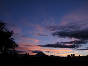 Sonnenaufgang über Mount Ngauruhoe